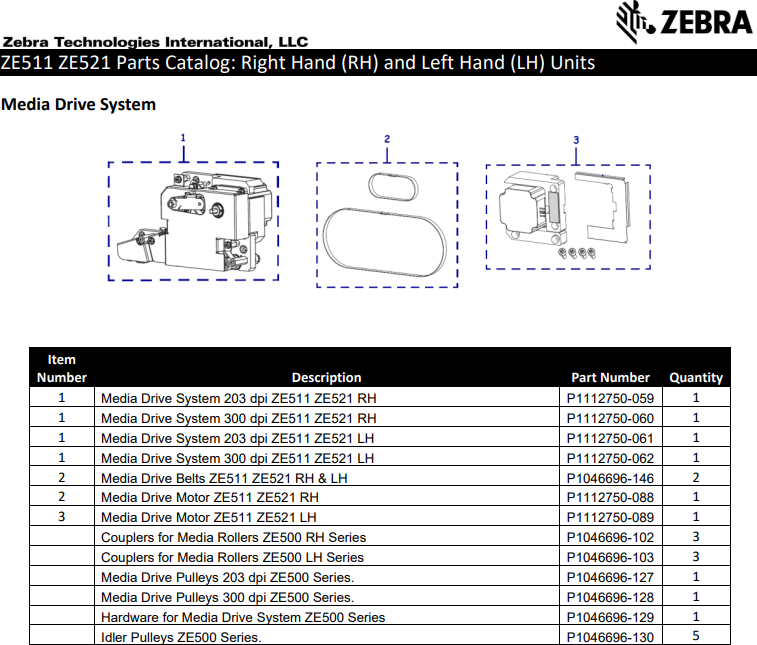 适用于 ZE511/ZE521 的长寿命介质驱动系统