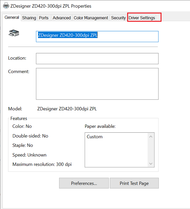 Image 3: Printer Properties