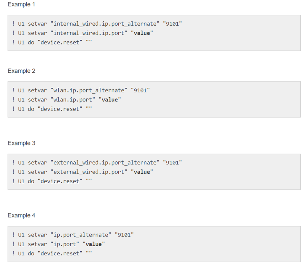 将打印机 IP 端口更改为 9100 或其他